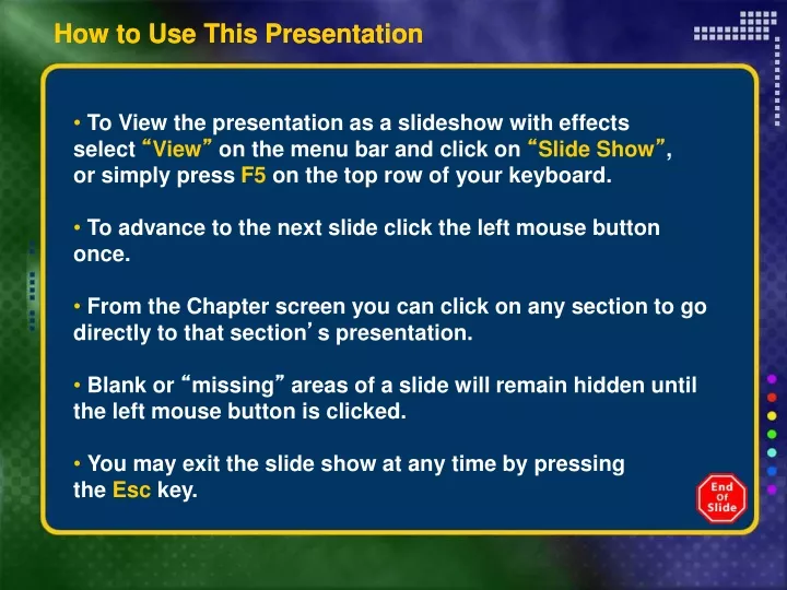 how to use this presentation