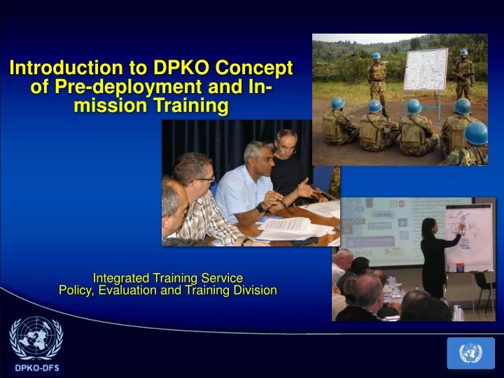 introduction to dpko concept of pre deployment