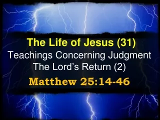 The Life of Jesus (31)