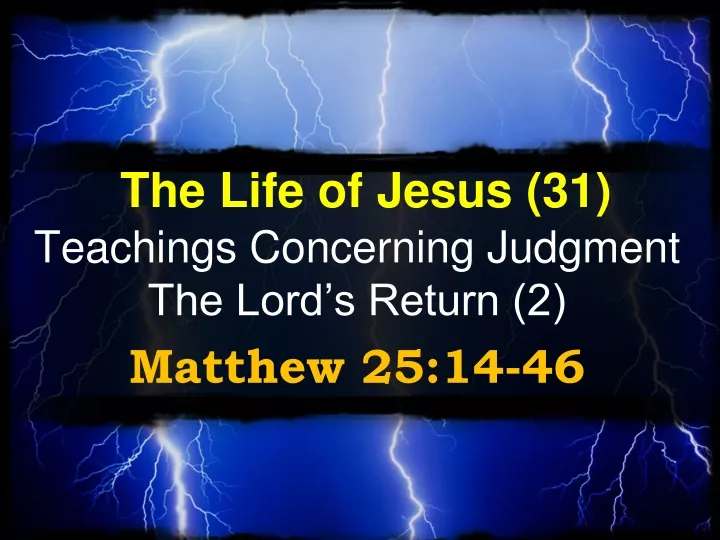 the life of jesus 31