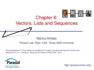 Chapter 6: Vectors, Lists and Sequences