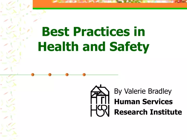 best practices in health and safety