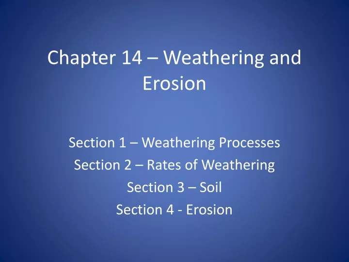 chapter 14 weathering and erosion