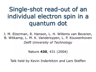 Single-shot read-out of an individual electron spin in a quantum dot