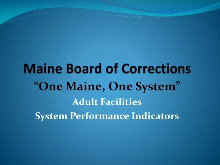 maine board of corrections