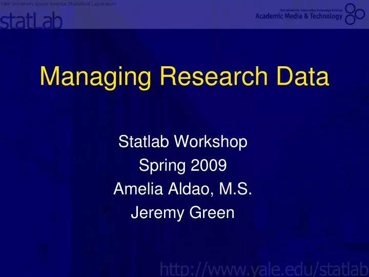 managing research data
