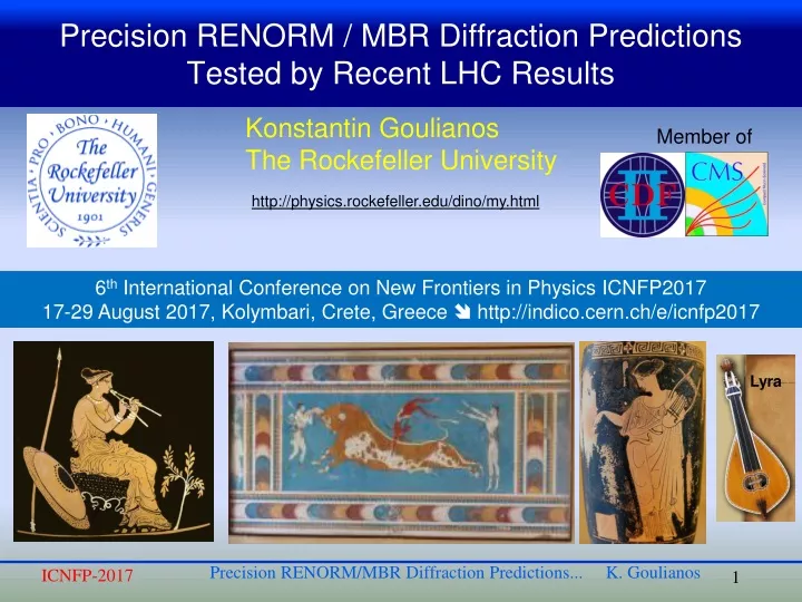 precision renorm mbr diffraction predictions tested by recent lhc results