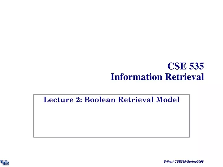 cse 535 information retrieval