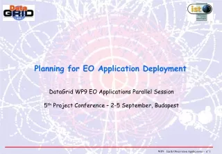 Planning for EO Application Deployment