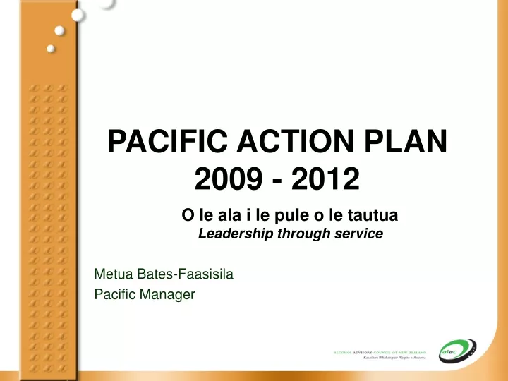 pacific action plan 2009 2012