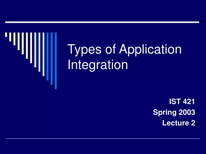 types of application integration