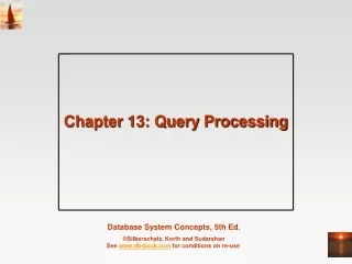 Chapter 13: Query Processing