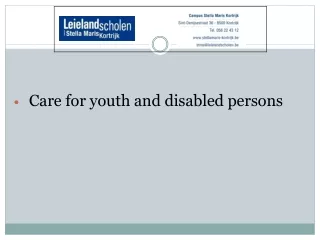 Care for youth and disabled persons