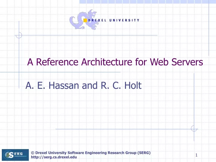 a reference architecture for web servers