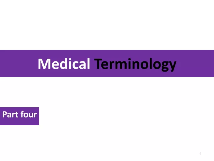 medical terminology