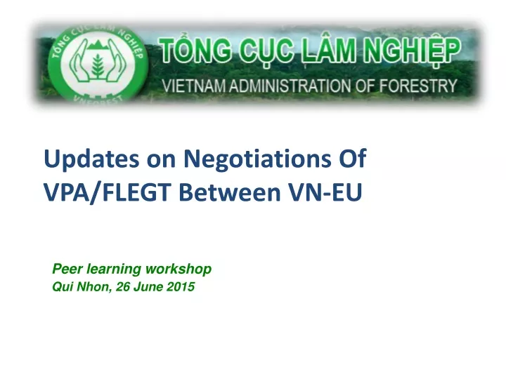updates on negotiations of vpa flegt between vn eu