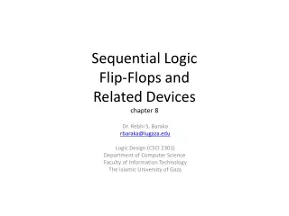 Sequential Logic Flip-Flops and Related Devices  chapter 8