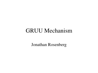 GRUU Mechanism