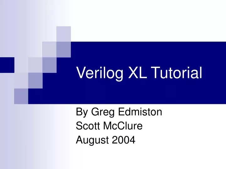 verilog xl tutorial