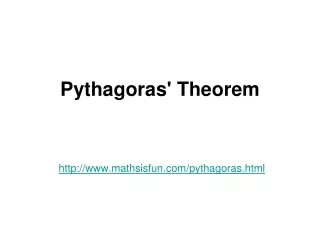 Pythagoras' Theorem