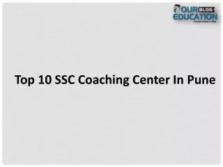 Top 10 SSC Coaching Center In Pune