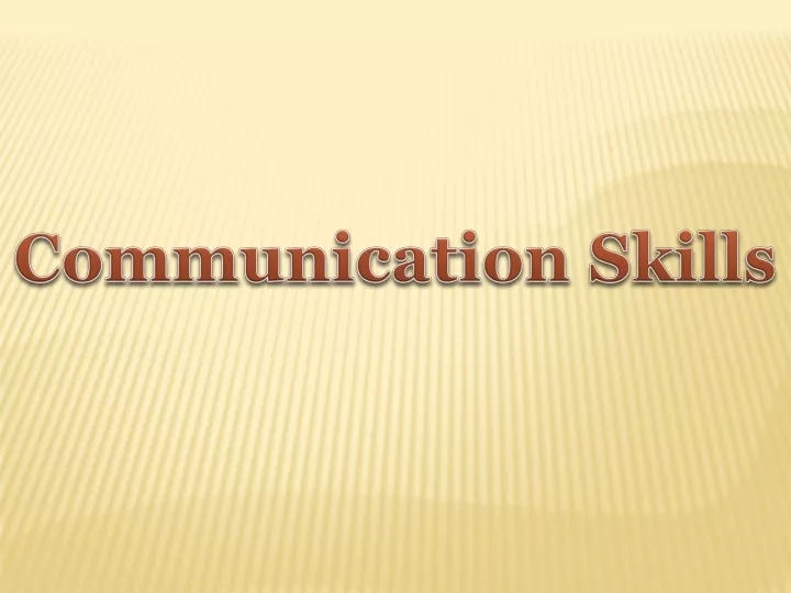 communication skills