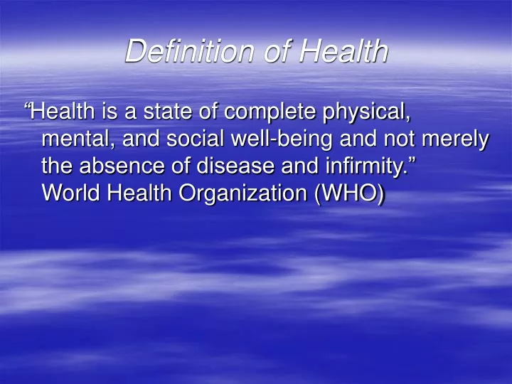 definition of health