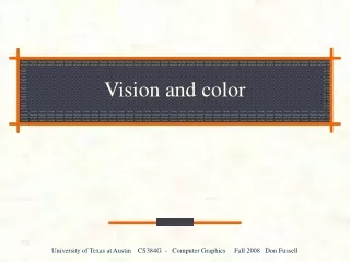 Vision and color