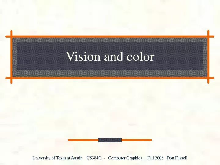 vision and color