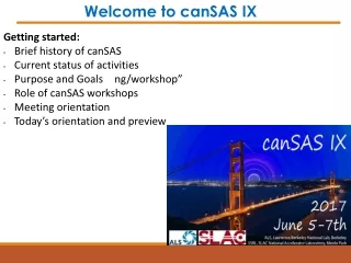 Welcome to canSAS IX