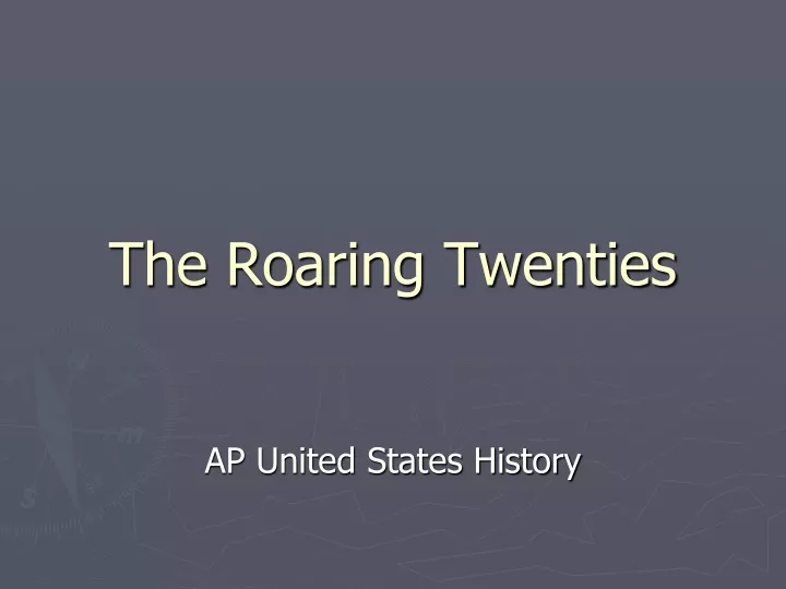 the roaring twenties