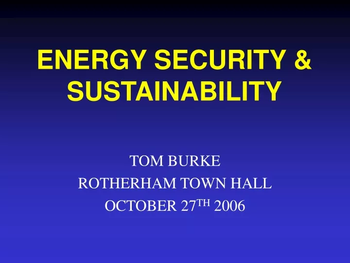 energy security sustainability