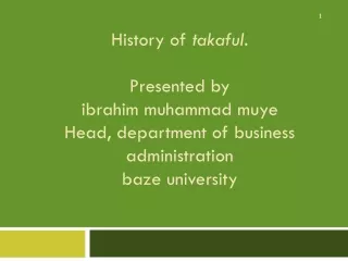 History of  takaful .
