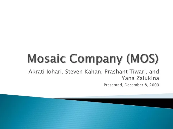 mosaic company mos