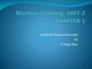 Machine Learning:  UNIT-2  CHAPTER-1