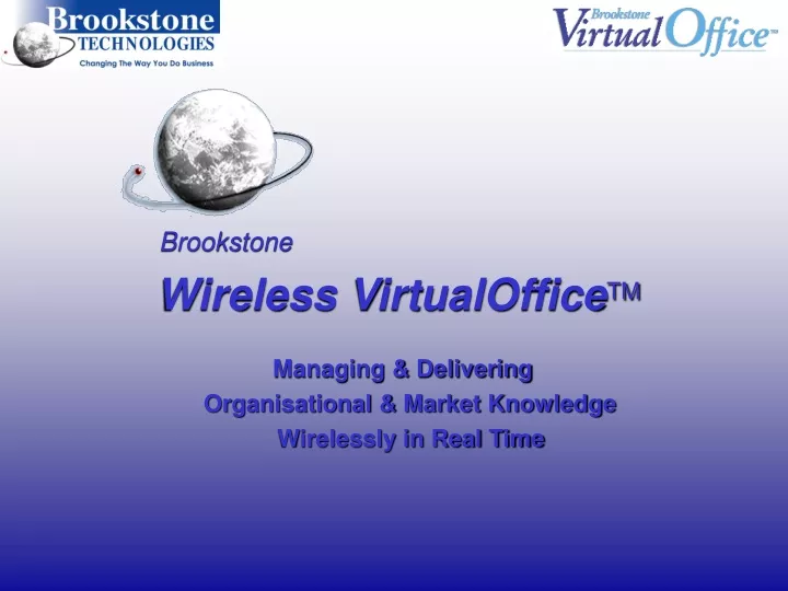 brookstone wireless virtualoffice tm managing