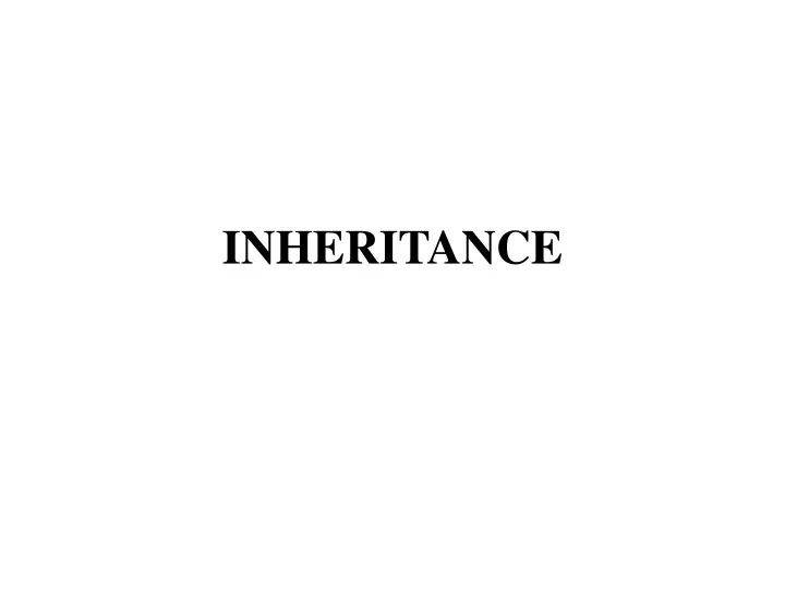 inheritance