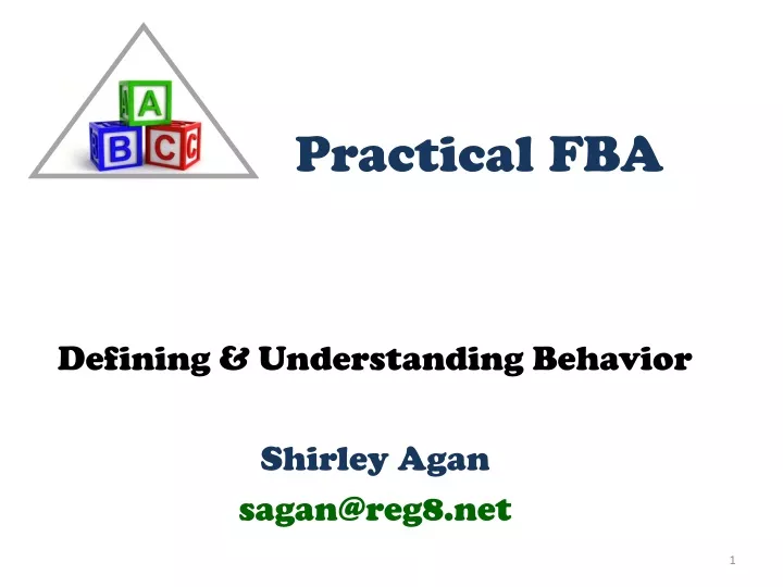 defining understanding behavior shirley agan sagan@reg8 net