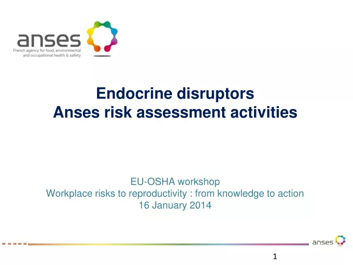 endocrine disruptors anses risk assessment