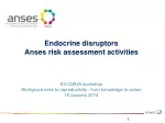 Endocrine disruptors   Anses risk assessment activities   EU-OSHA workshop