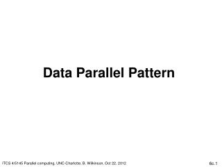 Data Parallel Pattern