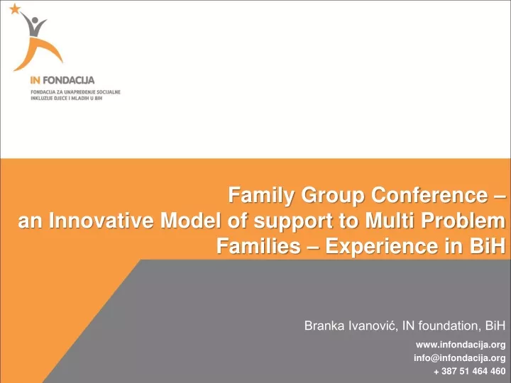 family group conference an innovative model of support to multi problem families experience in bih