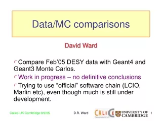 Data/MC comparisons
