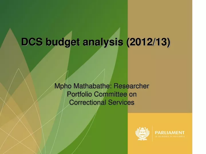 dcs budget analysis 2012 13