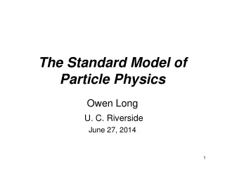 The Standard Model of Particle Physics