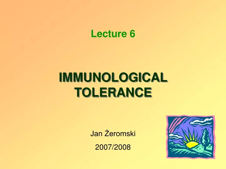 immunological tolerance