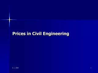 Prices in Civil Engineering