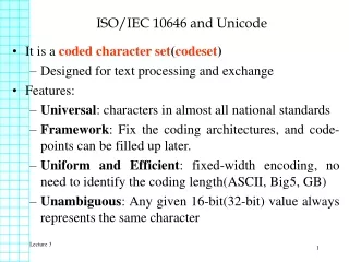 ISO/IEC 10646 and Unicode