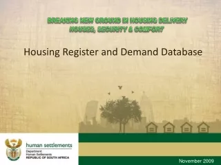 Housing Register and Demand Database