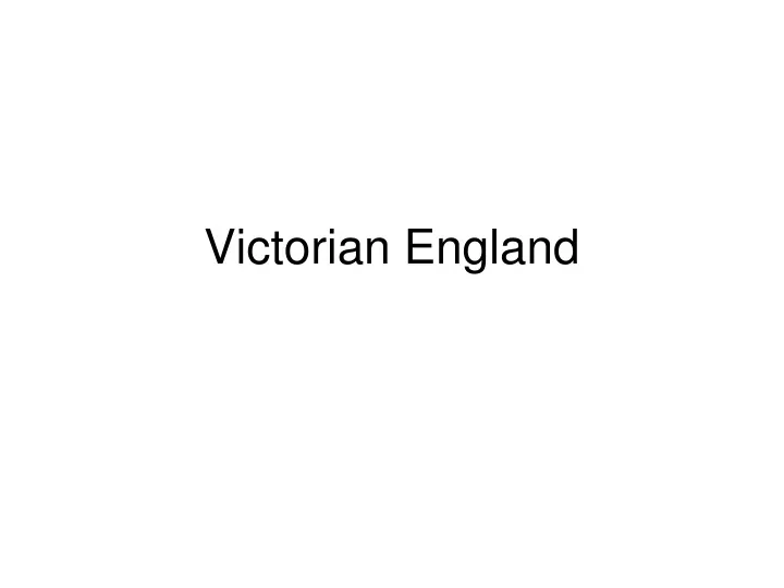 victorian england
